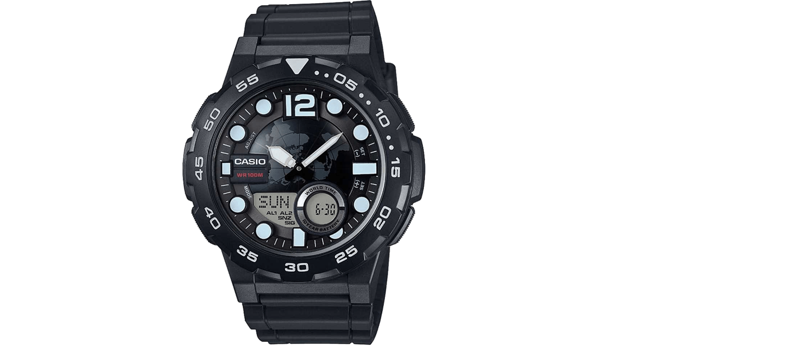 Casio 100 meter hot sale water resistant